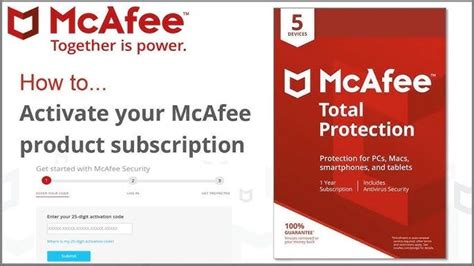 How to activate a McAfee product subscription with a product card.